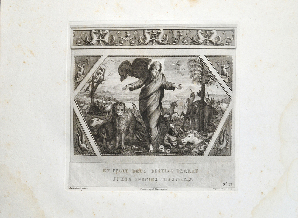 Фрески (картины) из перистилей Ватикана, руки Рафаэля Санти. На новых медных дощечках, изготовленных