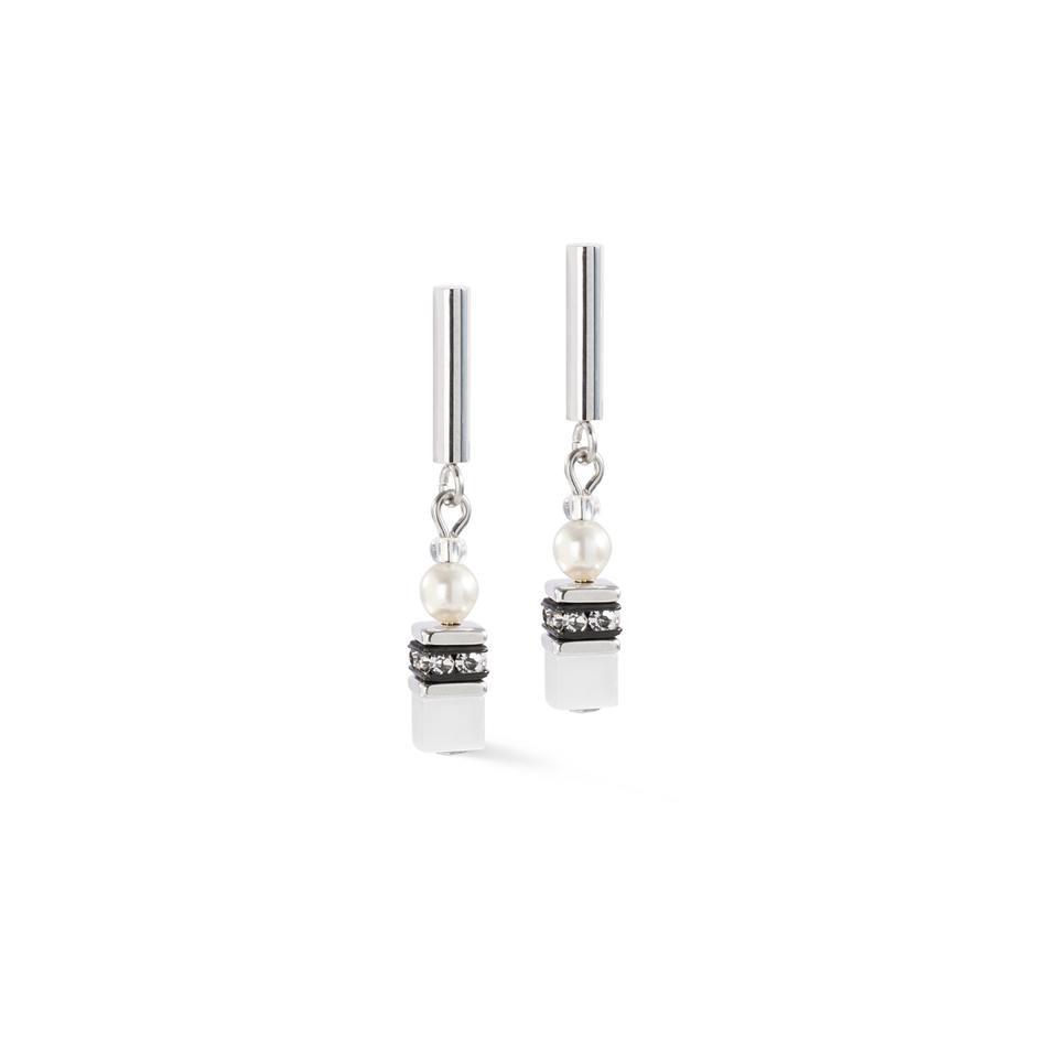 Серьги Coeur de Lion White-Silver 4087/21-1417