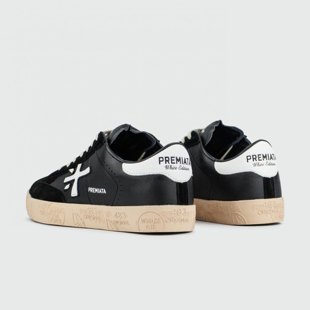 кеды Premiata Steven Black Cream