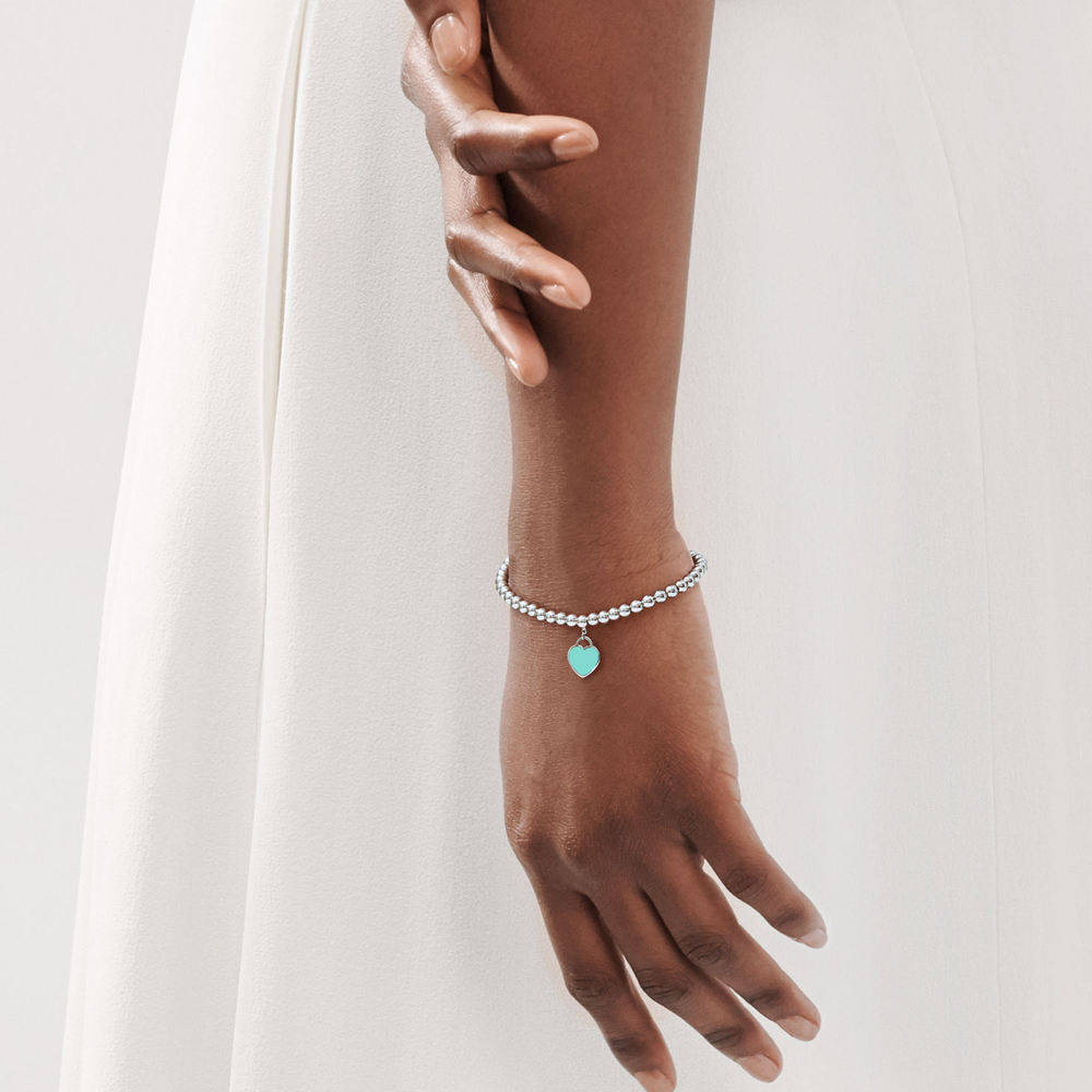 Браслет Tiffany&Co Blue Heart Tag Bead Bracelet