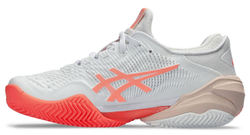 Женские теннисные кроссовки Asics Court FF 3 Clay - white/sun coral - White