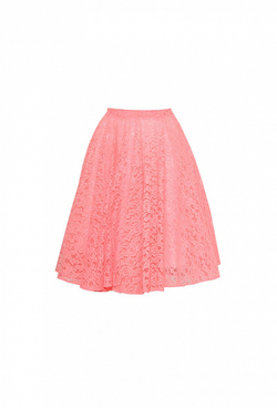 Юбка солнце кружевная розовая 99-15SS