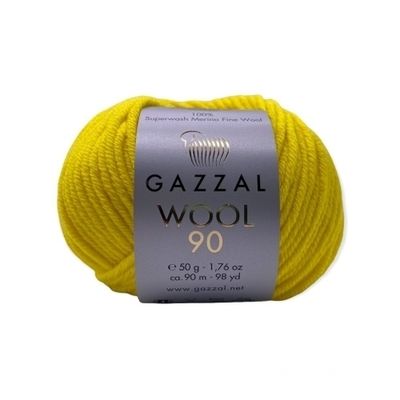Пряжа Gazzal Wool 90 (100% шерсть мерино супервош) 90м/50гр