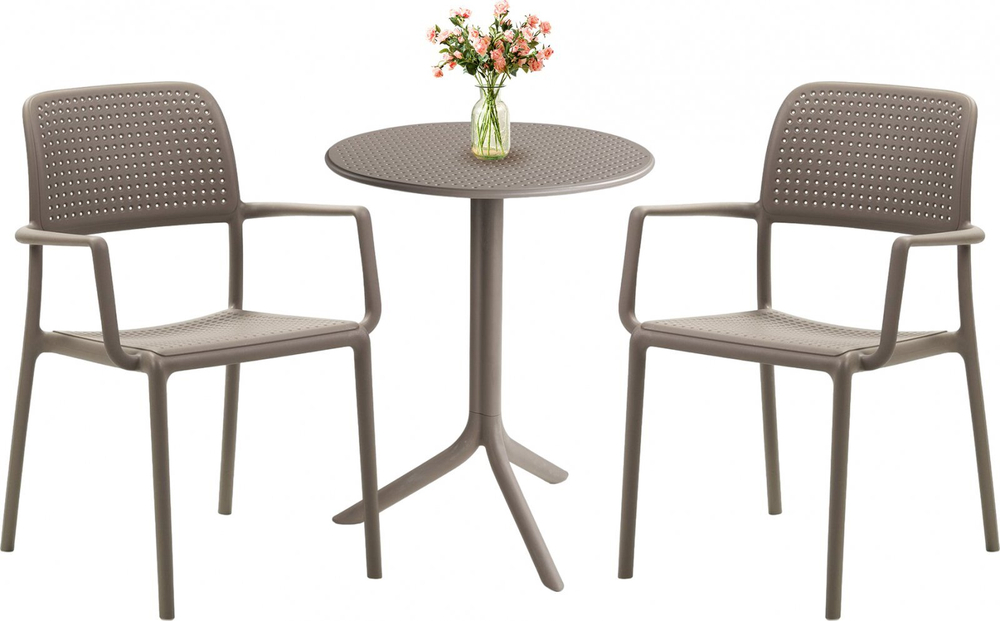 Комплект пластиковой мебели Nardi Step Bora, тортора