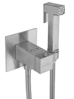 Смеситель с гигиеническим душем и термостатом встраиваемый WONZON & WOGHAND, Брашированный никель (WW-88829910-BN)