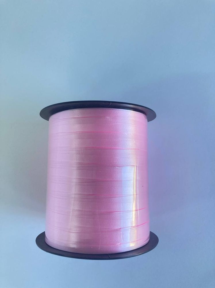 Лента полипропилен в бобинах, 0.5 см*250 м. Светло-розовая