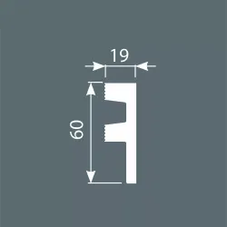 Плинтус Ecopolymer, 60x19 мм