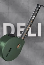Рулетка "Home Series Green" Deli HT8316L 3мх16мм (Эксклюзивный дизайн, корпус из софттач пластика, противоскользящая резиновая вставка, подарочная упаковка)