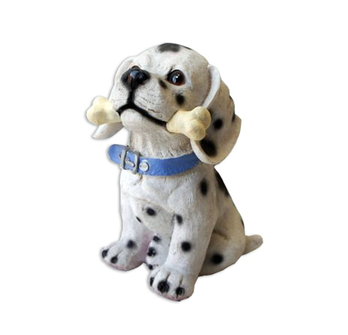 Собака Долматин с косточкой (полистоун)