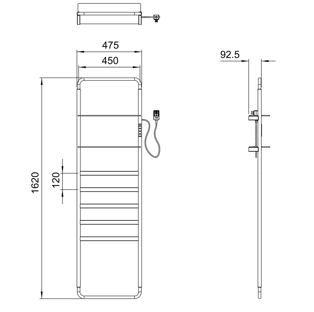 Полотенцесушитель электрический WONZON & WOGHAND DÜSSELDORF, Брашированный никель (WW-A205-BR)