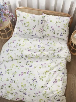 Наволочка комплект 2шт перкаль Сказка "Душистый горошек" 45х45 см на молнии