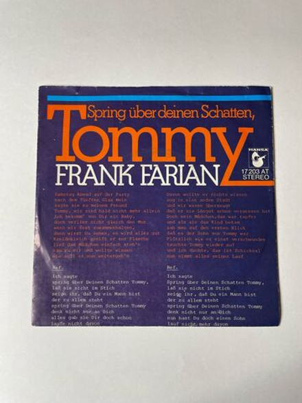 Винтажная виниловая пластинка LP Frank Farian Spring Uber Deinen Schatten, Tommy (Germany 1976)