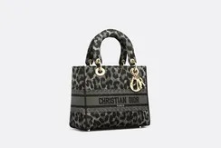 Сумка Dior Lady D-lite, модель среднего формата серый