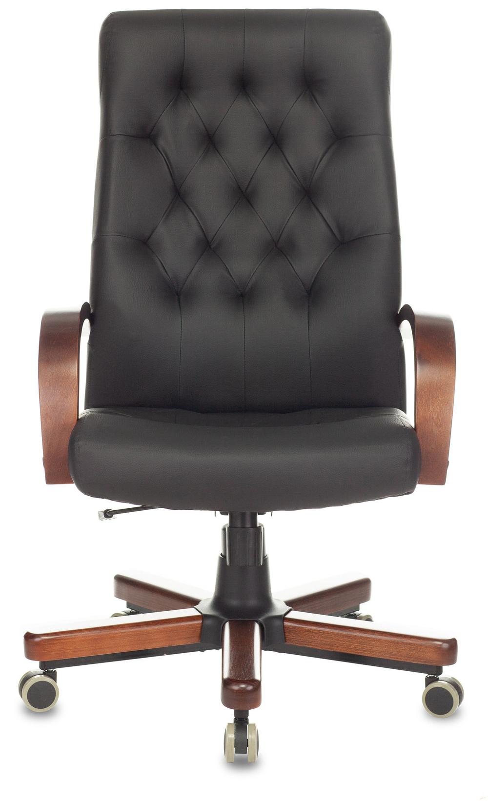 Кресло руководителя Бюрократ T-9928WALNUT/ECO черный, эко.кожа