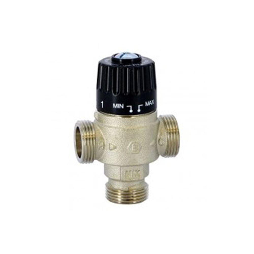 Клапан термостатический смесительный STOUT - 1&quot;1/4 НР (30-65°С,kvs 3,5 м3/ч, центральное смешивание)