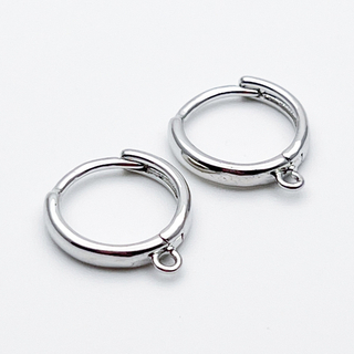 Ювелирные швензы с родиевым покрытием, размер 14*2,5 мм, цена за пару