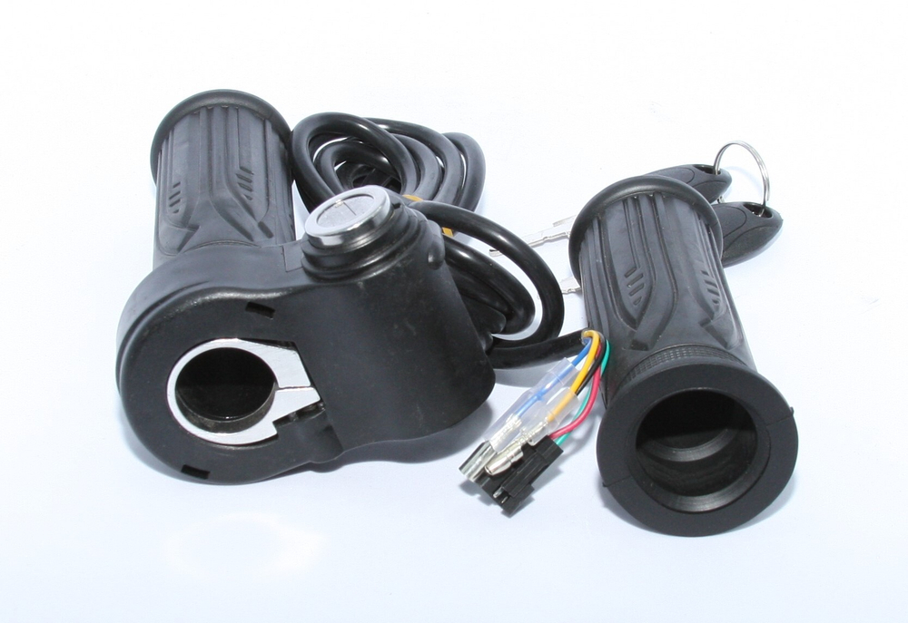 Ручка газа с замком зажигания и грипса для электросамоката универсальная