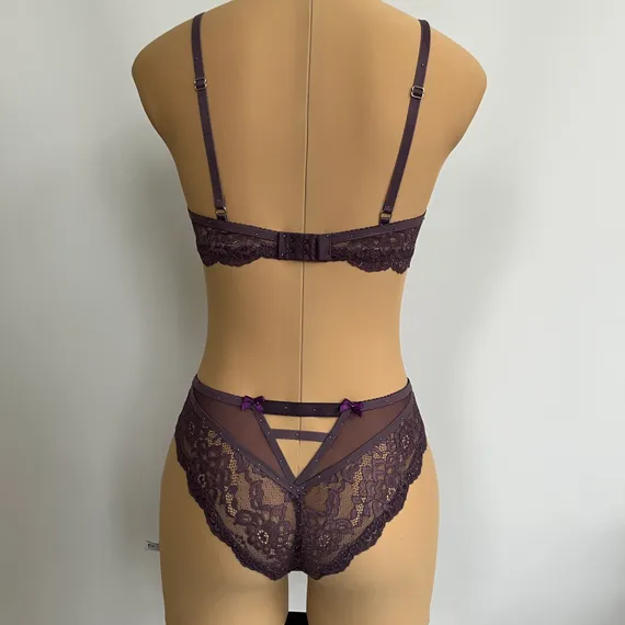 Кружево эластичное фиолетовое темное 20 см, Китай