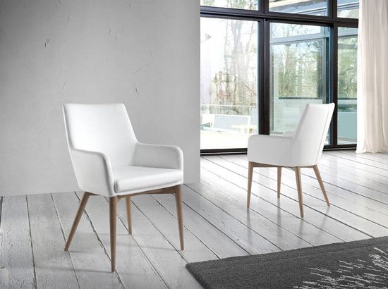 Белый стул из экокожи модель 4006 Испания 