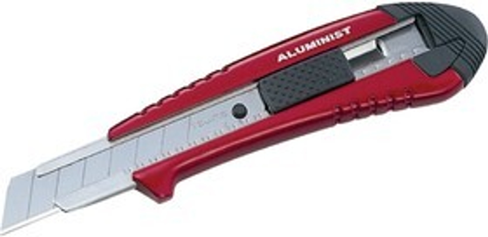 Нож TAJIMA Aluminist, 18 мм, серебристый алюминиевый корпус, 3 лезвия.