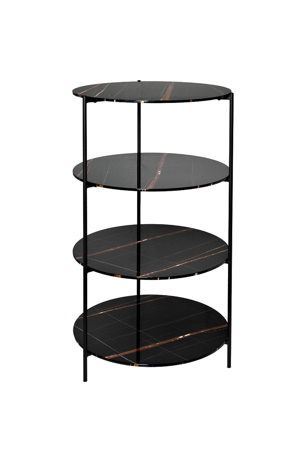 Стеллаж Garda Decor черный d50*124 см