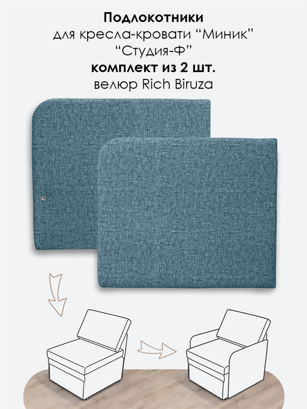 Подлокотники для кресла-кровати Миник, комплект из 2 шт (левый и правый)