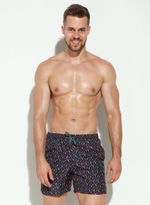 Мужские пляжные шорты с принтом в виде цветных перчиков чили (Размер: L) (Цвет: разноцветный)