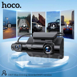 Автомобильный видеорегистратор HOCO DI07 Max WiFi 2 камеры (черный)