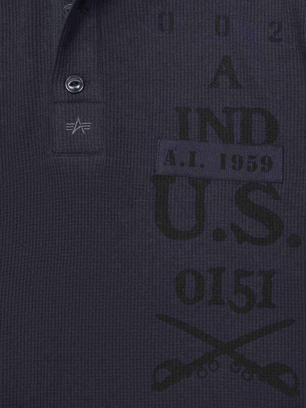 Толстовка Alpha Industries Langdon (т. синяя - r.blue)