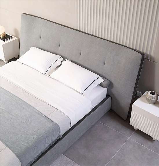 Двуспальная кровать Rever 180х200 см, серая