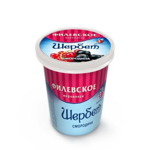 Морож Филевское молочное с черн смор щербет 80гр 28 шт/кор