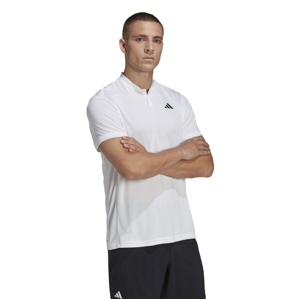 Мужское теннисное поло adidas Club Henley Polo Men - White, Black