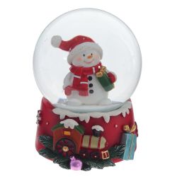 GAEM Фигурка декор в стекл шаре "Снеговик", D6 см, L6,5 W6,5 H8,5 см, 2в.