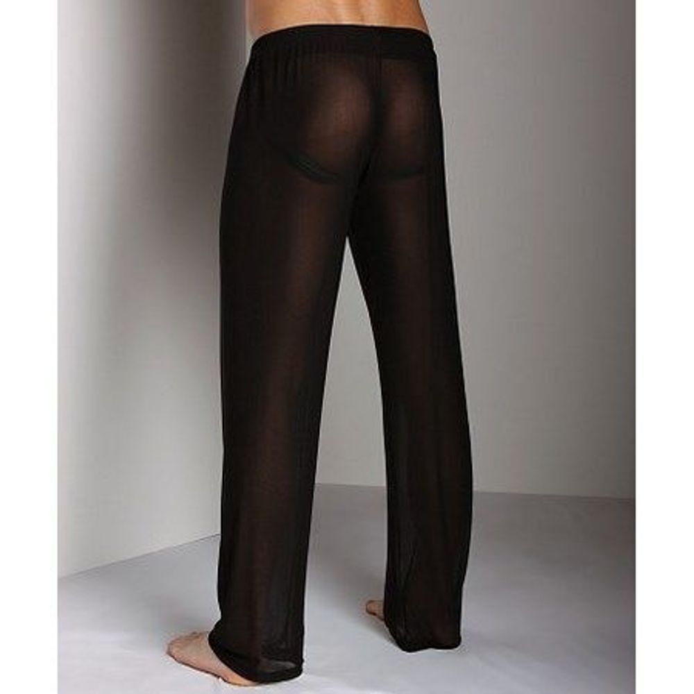 Мужские штаны в сетку черные N2N Sheer Mesh Black Pants