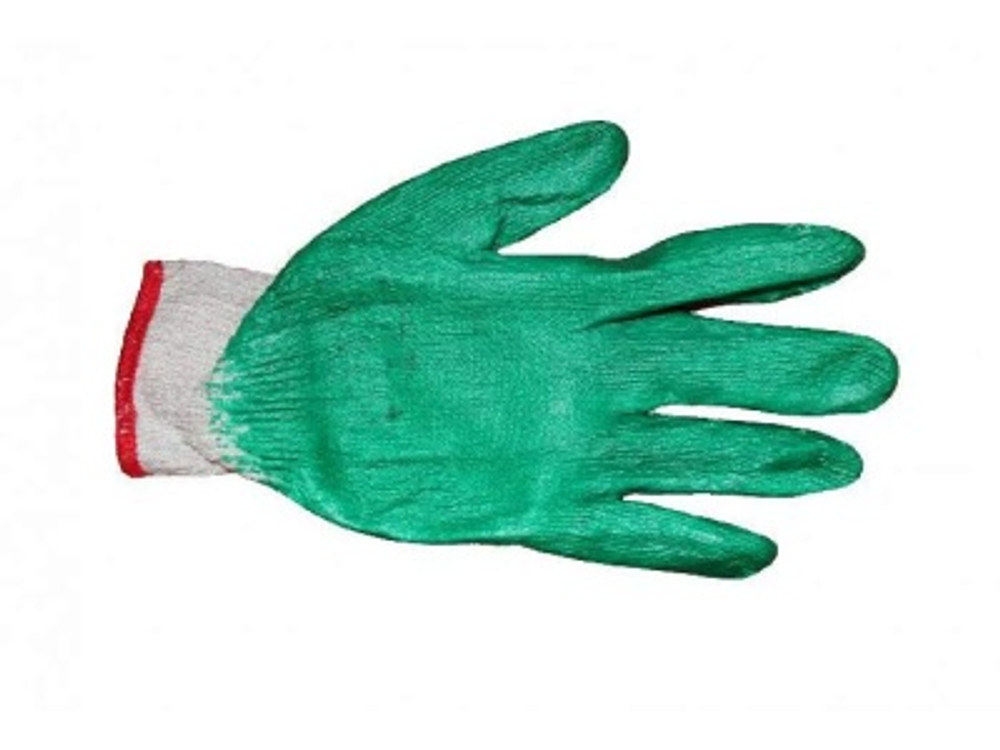 Перчатки х/б латексный облив (10шт/уп)(300шт/меш) L