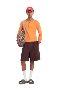 ZARA X BENITO ANTONIO ФУТБОЛКА С ПУГОВИЦАМИ, ОРАНЖЕВЫЙ