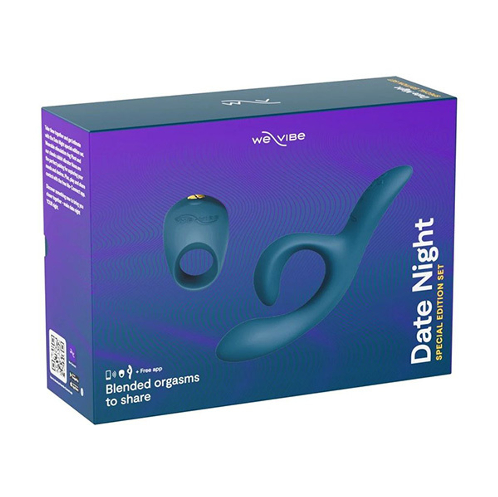 Подарочный набор для двоих вибратор 20,5см + эрекционное кольцо 3,1см We-Vibe Date Night Set SNC21SG9