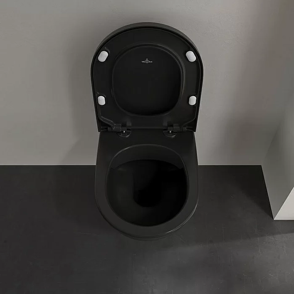 Унитаз подвесной Villeroy&Boch Subway 2.0 5614R0R7 черный матовый, безободковый
