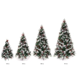 Елка «Грация» 120 см, ПВХ, леска, резина с белым напылением (шишки и ягоды), 337 веток