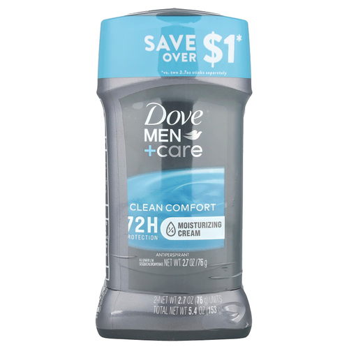 Dove, Men + Care, дезодорант-антиперспирант, комфорт, 2 шт. В упаковке, 76 г (2,7 унции)