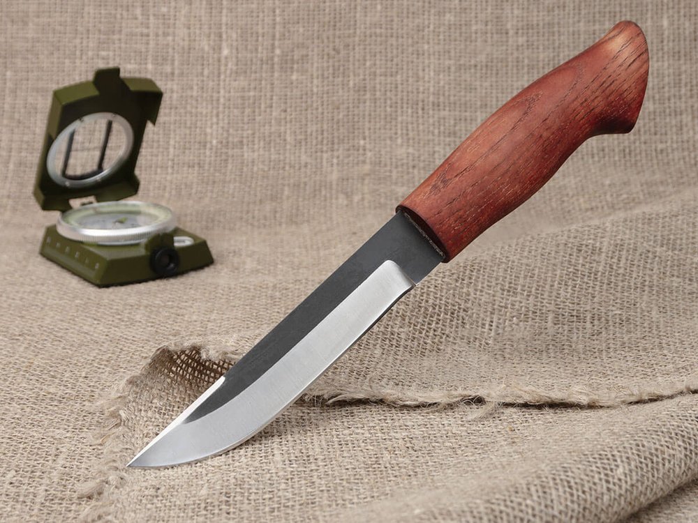 Финский нож Леуку, сталь Х12МФ, рукоять ясень