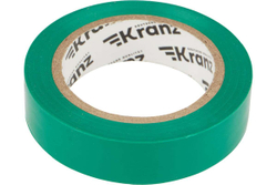 Изолента ПВХ KRANZ 0,13х15 мм, 10 м, зеленая KR-09-2003