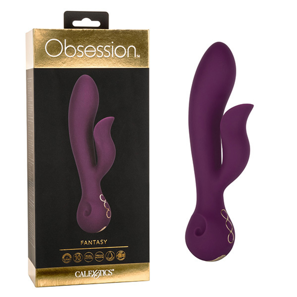 Фиолетовый вибратор-кролик 22,25см California Exotic Obsession Fantasy SE-4385-20-3