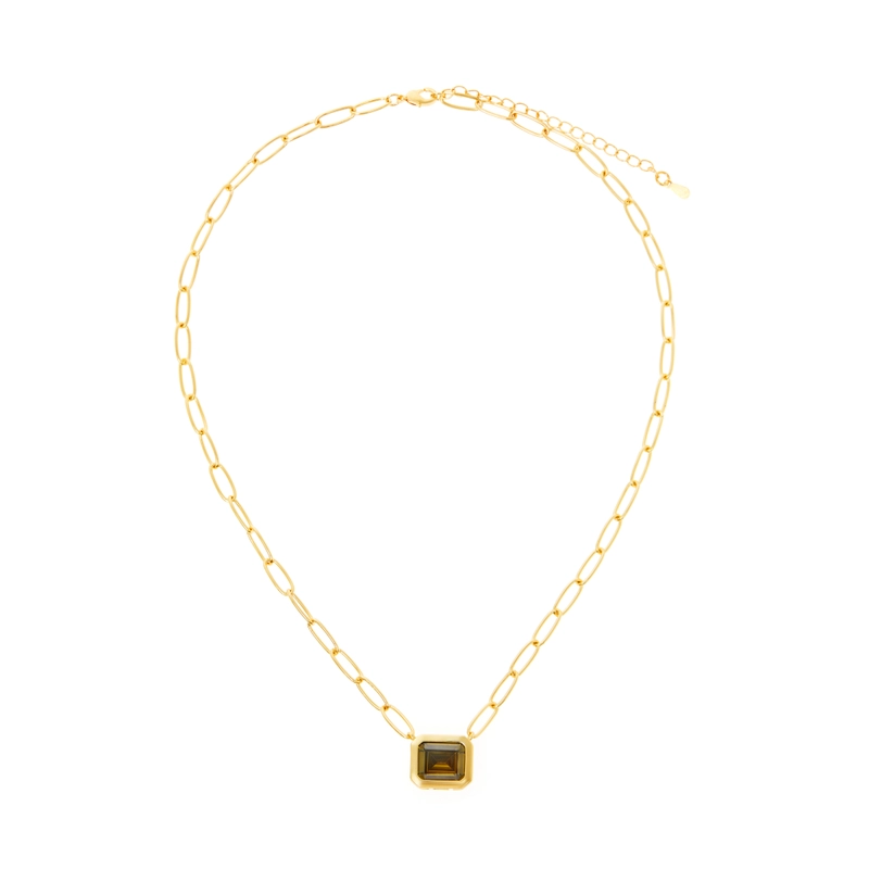 Колье Квадрат с Окантовкой – Зеленое