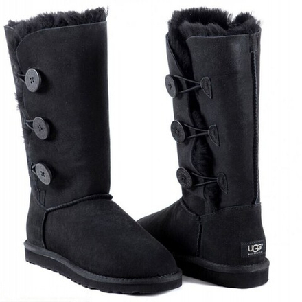 Угги Bailey Button Triplet Black