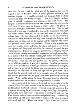 Furniture for small houses | Percy A Wells