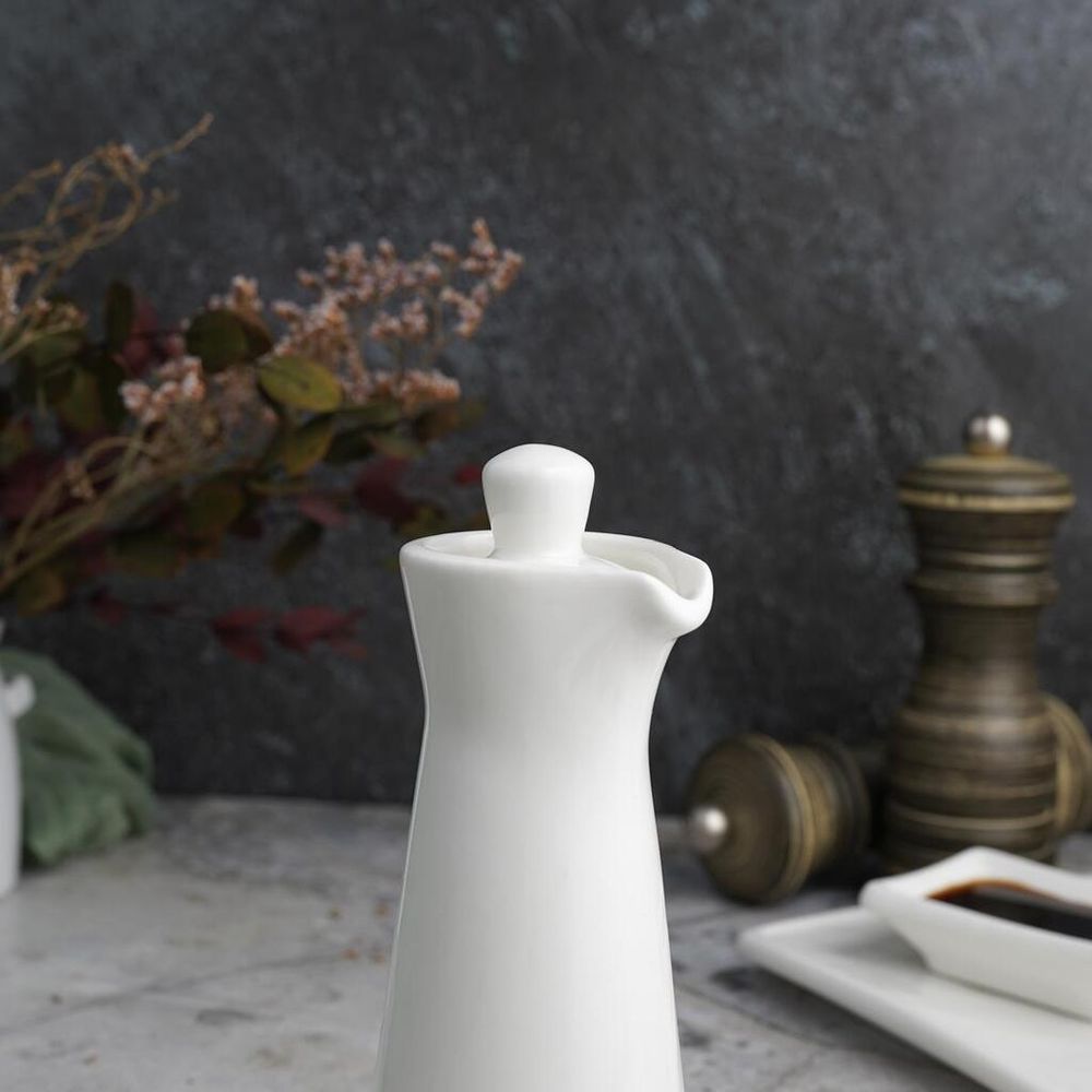 Соусник 150 мл бутылочка для соевого соуса белый фарфор P.L. Proff Cuisine [6]