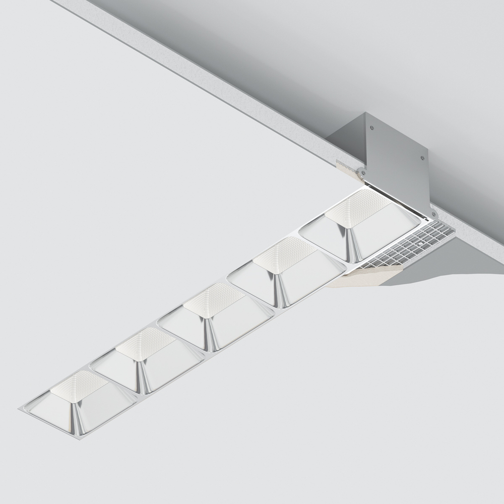 Donolux Led св-к встраиваемый,  10W,  193х74, 8мм,  H39, 8мм,  900Lm,  30х75°,  3000К,  Ra80,  IP20,  UGR16,  ко