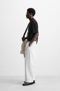 ZARA ФУТБОЛКА С НАДПИСЬЮ, ЧЕРНЫЙ