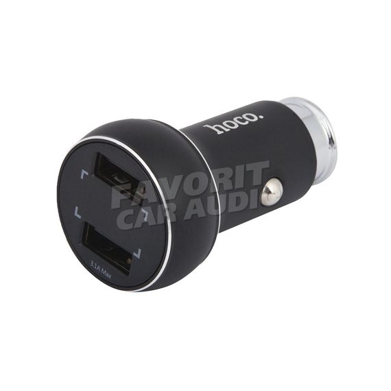 АЗУ 2USB HOCO Z22 3100mA пластик с дисплеем чёрный